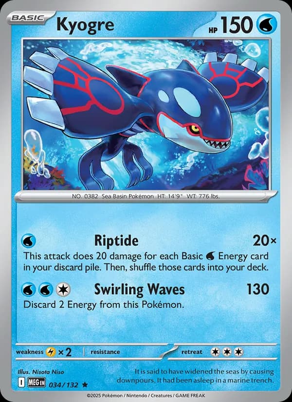 Kyogre card in English