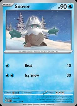 Snover card in English