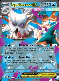 Mega Abomasnow ex card in English