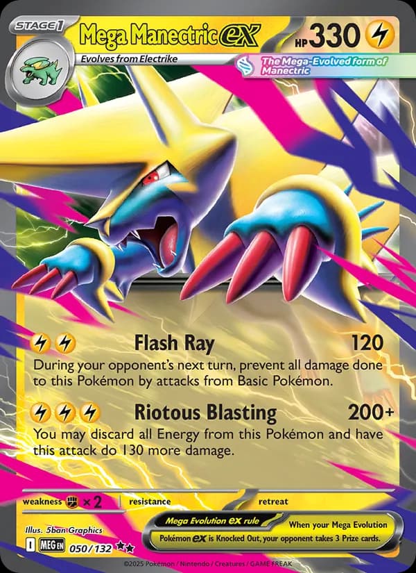 Mega Manectric ex card in English