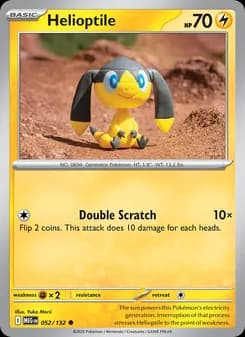 Helioptile card in English