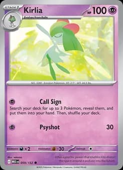 Kirlia card in English