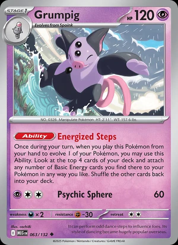 Grumpig card in English