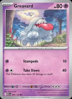 Greavard card in English