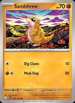 Sandshrew card in English