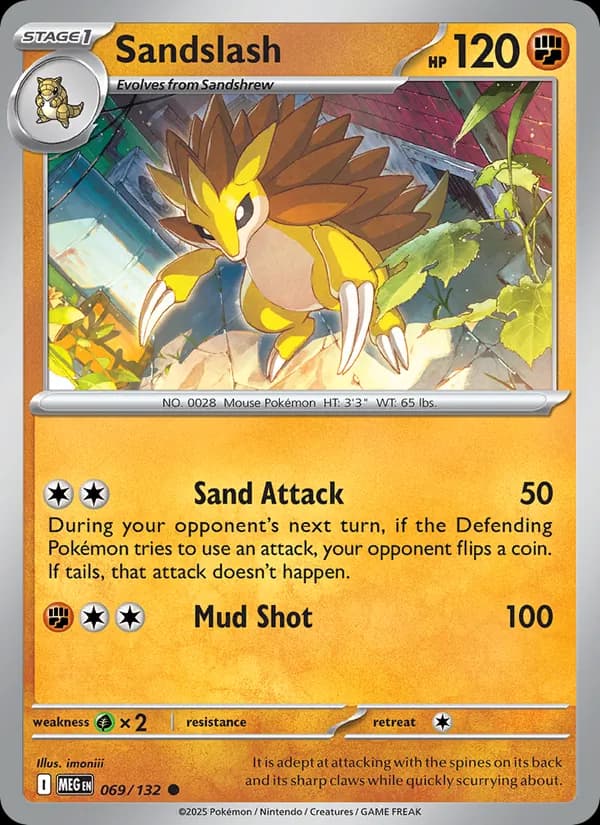 Sandslash card in English