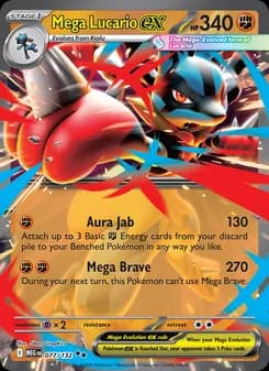 Mega Lucario ex card in English
