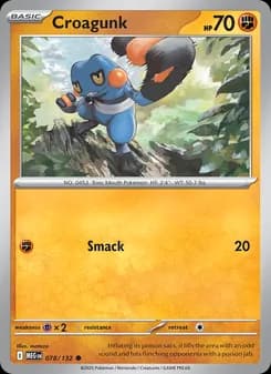 Croagunk card in English