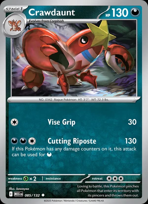 Crawdaunt card in English