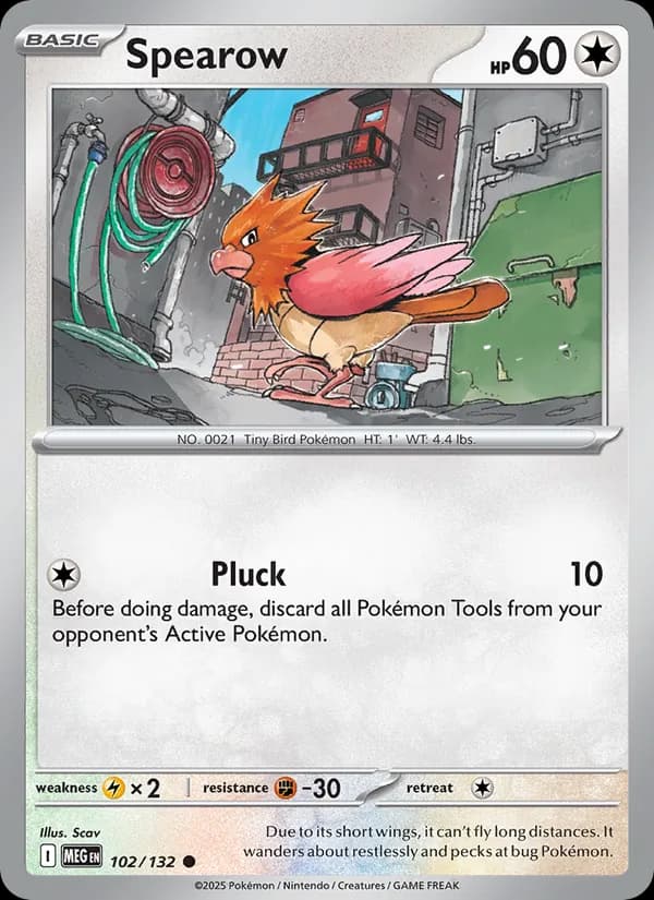 Spearow card in English