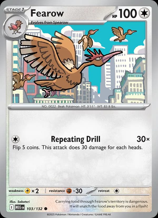 Fearow card in English