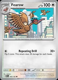 Fearow card in English