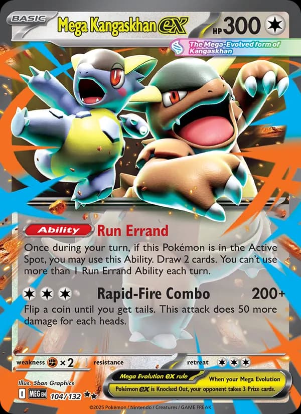 Mega Kangaskhan ex card in English