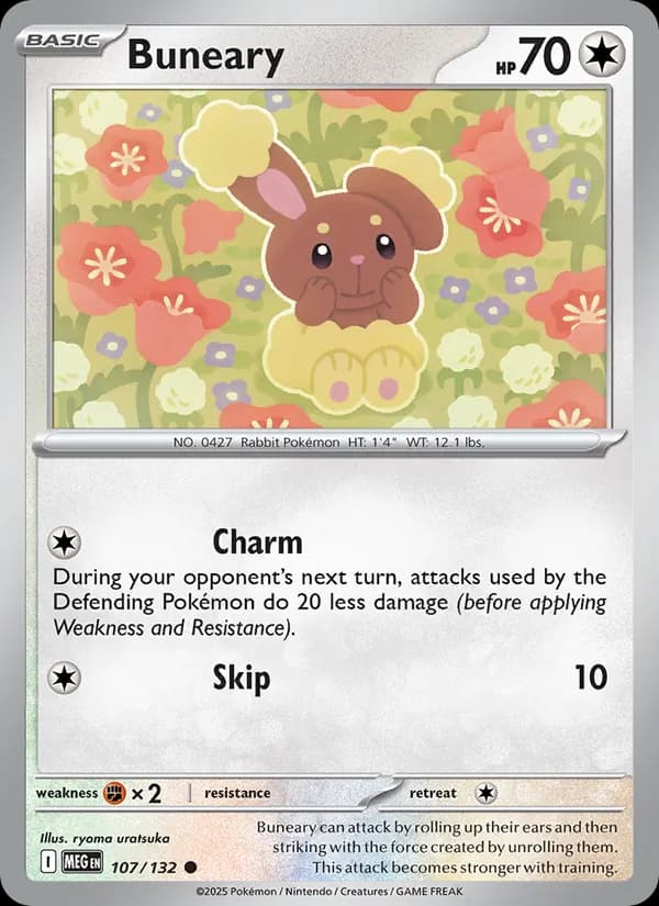 Buneary card in English