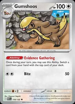 Gumshoos card in English