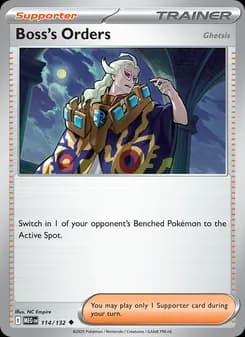 Boss's Orders card in English