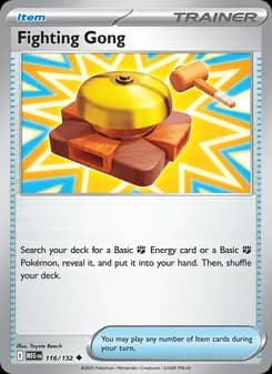 Fighting Gong card in English