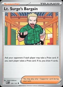 Lt. Surge's Bargain card in English