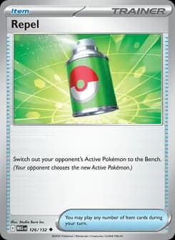 Repel card in English