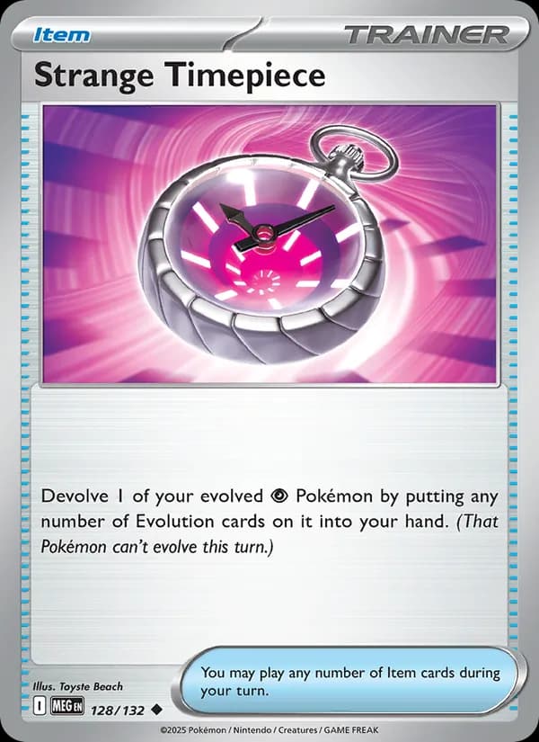 Strange Timepiece card in English
