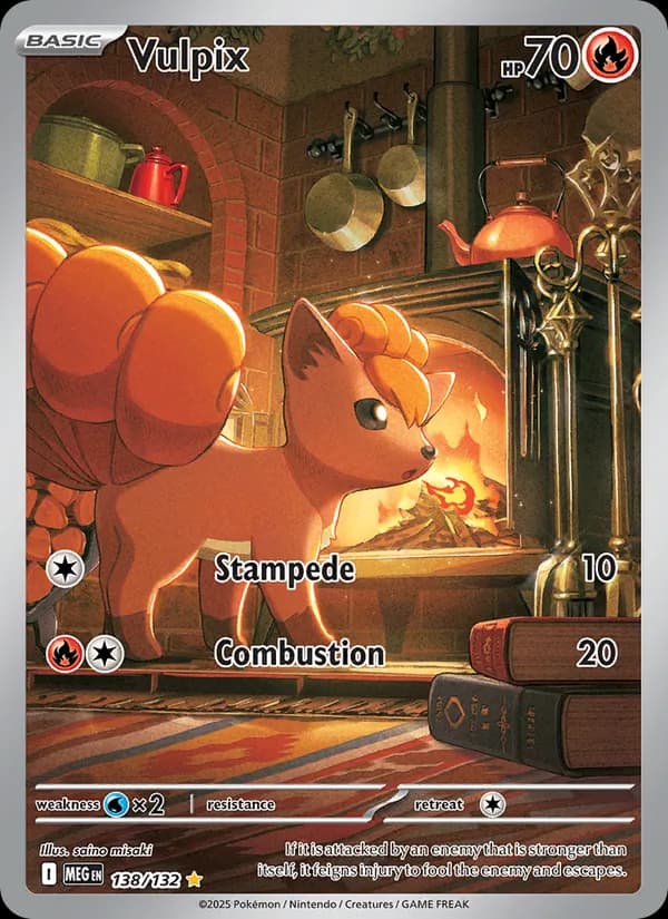 Vulpix card in English