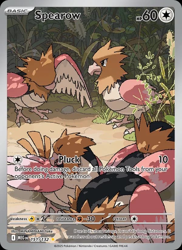 Spearow card in English