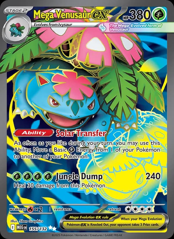 Mega Venusaur ex card in English