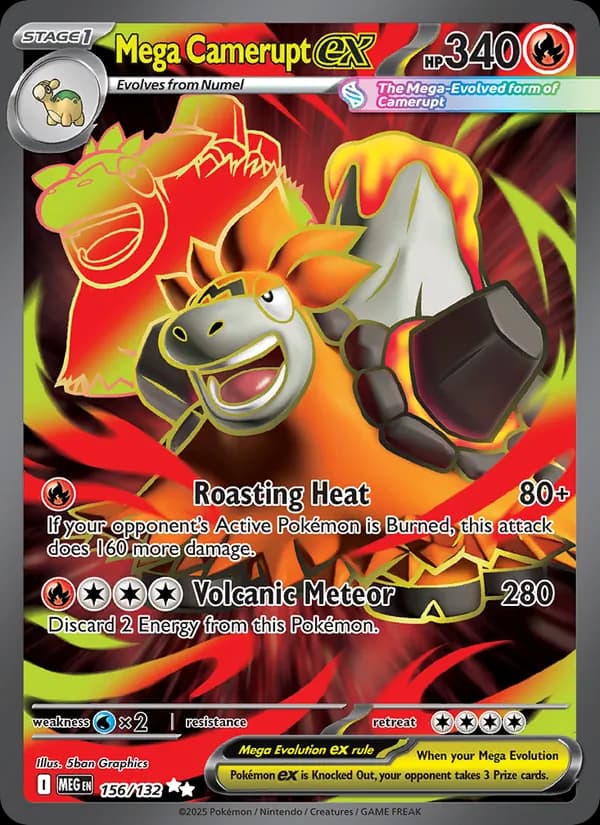 Mega Camerupt ex card in English