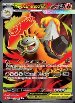 Mega Camerupt ex card in English