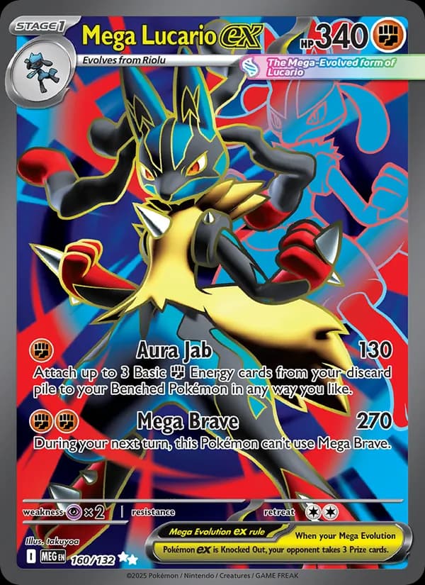 Mega Lucario ex card in English