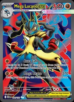 Mega Lucario ex card in English