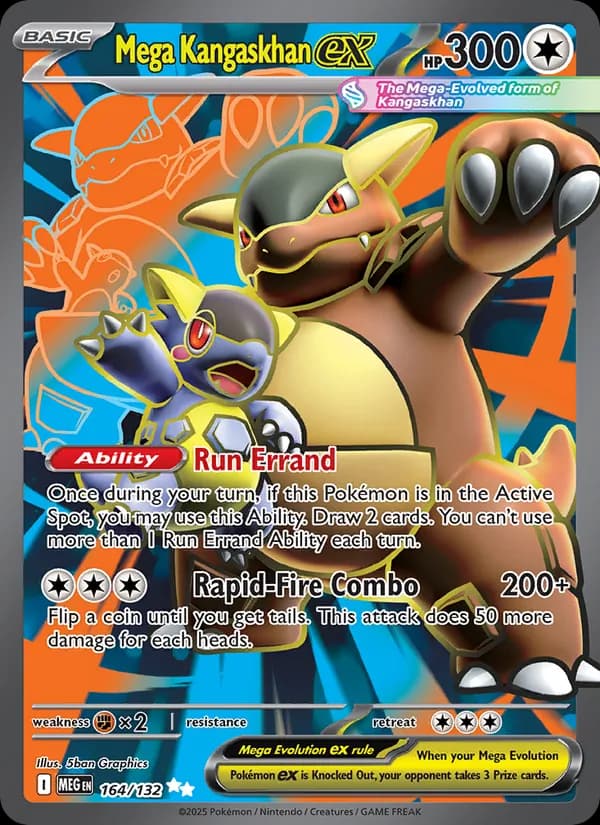 Mega Kangaskhan ex card in English