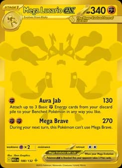Mega Lucario ex card in English