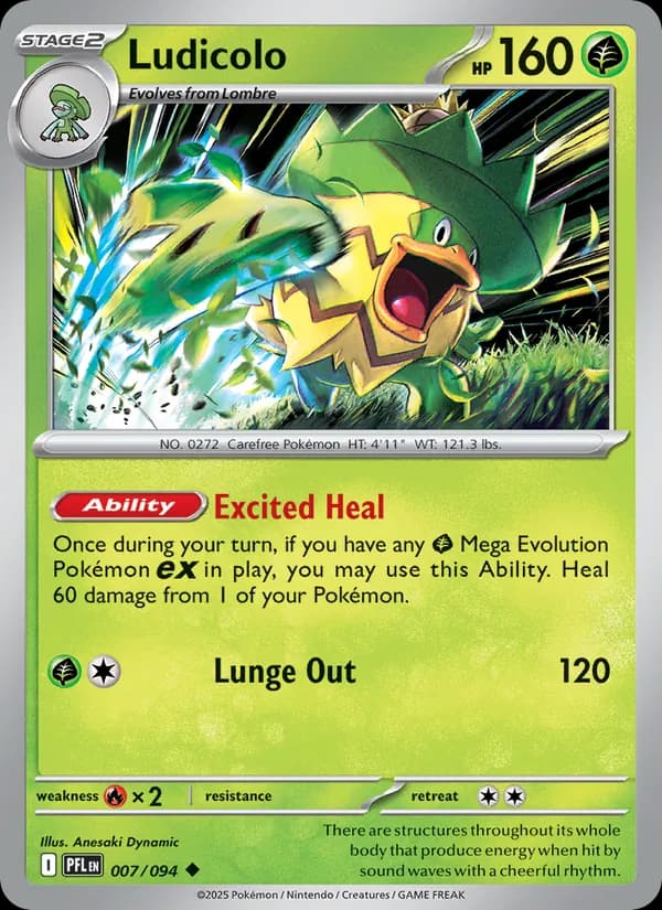 Ludicolo card in English