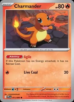 Charmander card in English