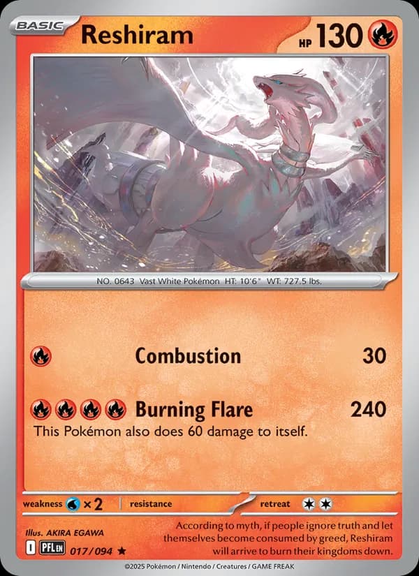 Reshiram card in English