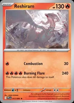 Reshiram card in English