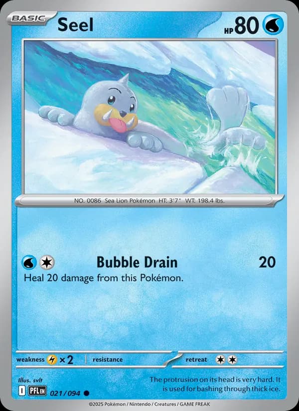 Seel card in English