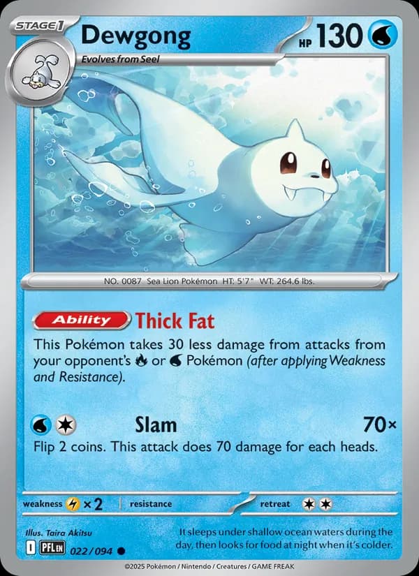 Dewgong card in English