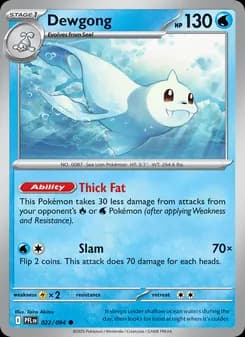 Dewgong card in English
