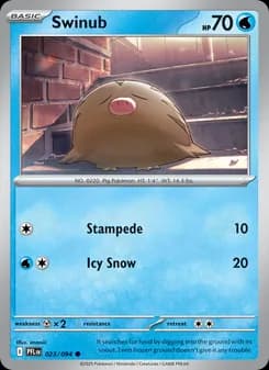 Swinub card in English