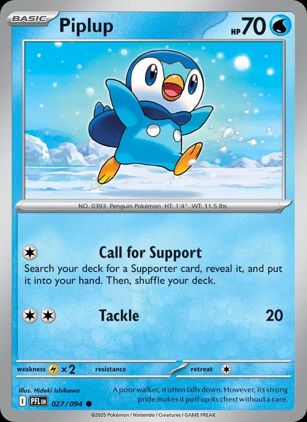 Piplup card in English