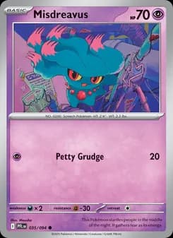 Misdreavus card in English