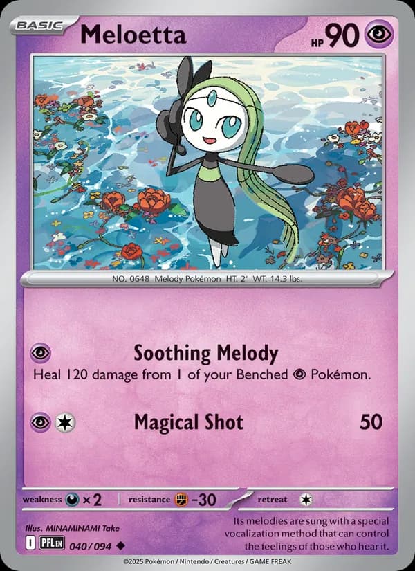 Meloetta card in English