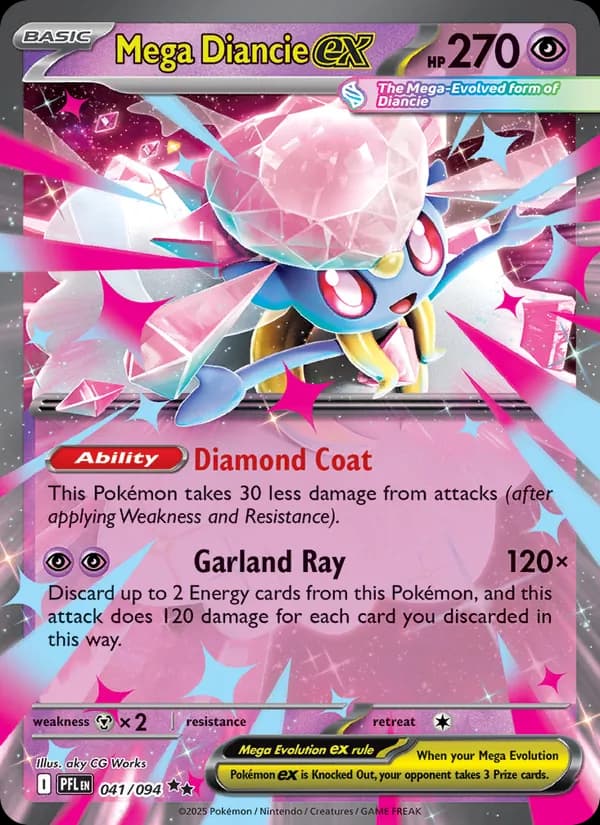 Mega Diancie ex card in English