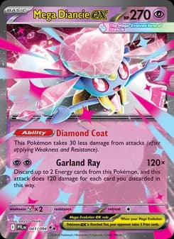 Mega Diancie ex card in English
