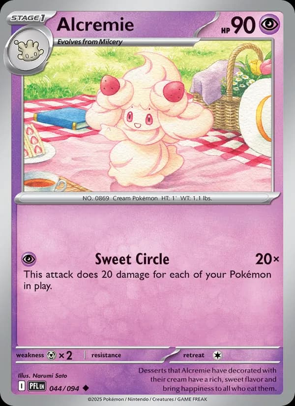 Alcremie card in English