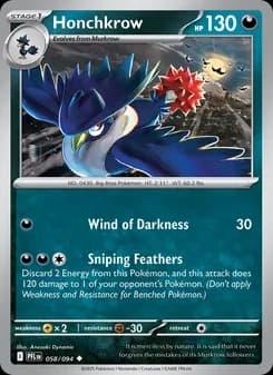 Honchkrow card in English