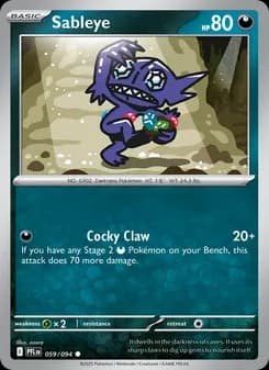 Sableye card in English
