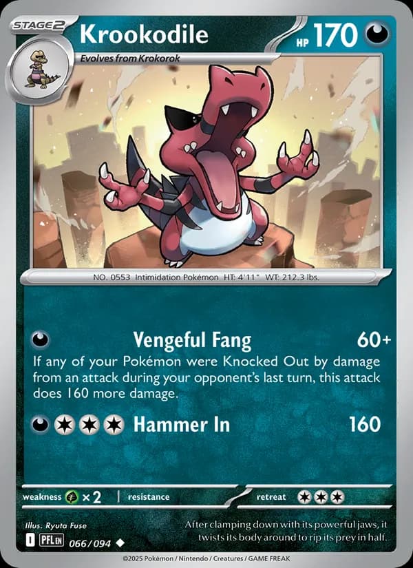 Krookodile card in English